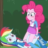 レインボーダッシュXピンキーパイふたなり RainbowDash X PinkiePie Futa Animation