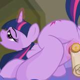 巻物でオナニー Twilight sparkle masturbating with a scroll