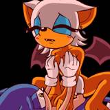 ソニックに乗るルージュ Rouge Riding Sonic