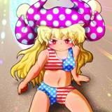 水着クラピー脱衣崩し Summer Clownpiece hentai breakout